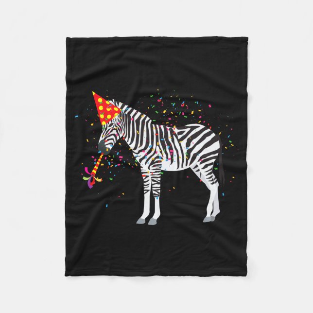 Zebra Partying Animals Having A Party  Fleecefilt (Framsidan)