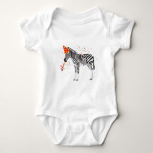 Zebra Partying - Djur med Party T Shirt
