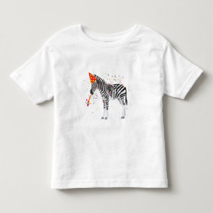 Zebra Partying - Djur med Party T Shirt