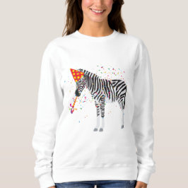 Zebra Partying - Djur med Party T Shirt