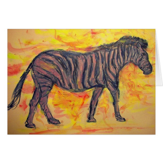 Zebra Peace Hälsningskort (Framsidan Horizontal)
