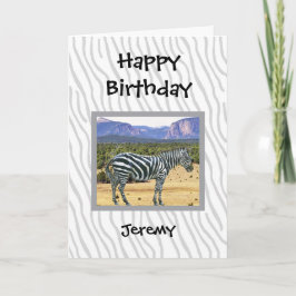 Zebra photo in a natural setting kort
