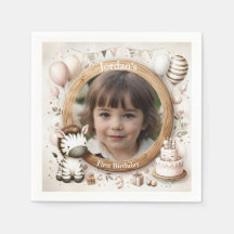 Zebra Photo Ram för barn' Födelsedagsfester