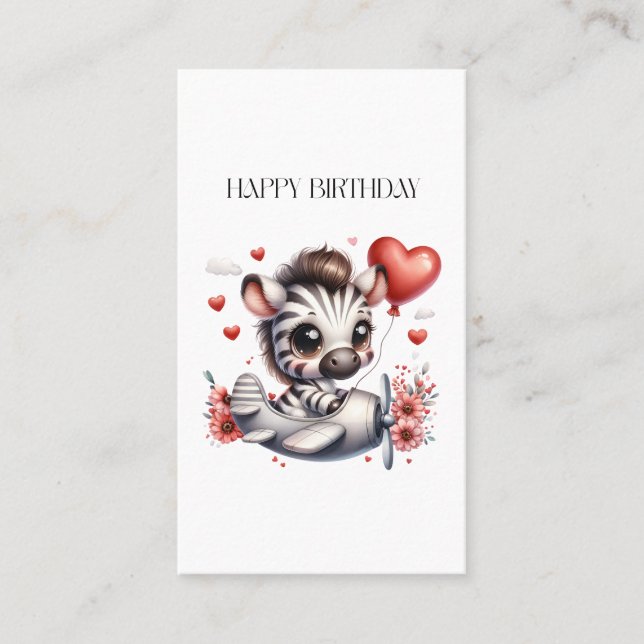 Zebra Pilot Födelsedag (Framsida)