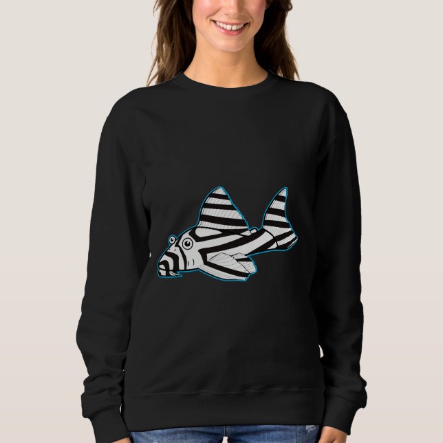 Zebra Pleco Fish T Shirt (Framsida)