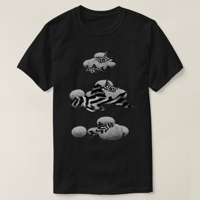 Zebra Pleco Plecostomus Exotic Aquarium Fish Tank T Shirt (Design framsida)