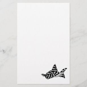 Zebra Plecostomus Pleco Fish Stationary Brevpapper