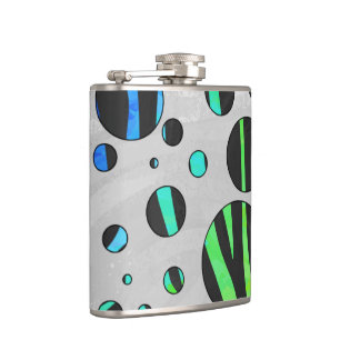 Zebra Polka Dot Black and Rainbow Print Fickplunta