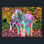 Zebra Pop Art Poster<br><div class="desc">Den här utformningen kommer från min samling 2011 :)</div>