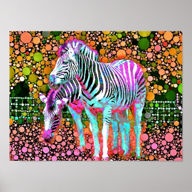 Zebra Pop Art Poster (Framsidan)