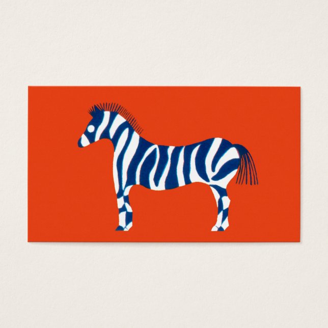 Zebra Pop Art Visitkort (Framsidan)