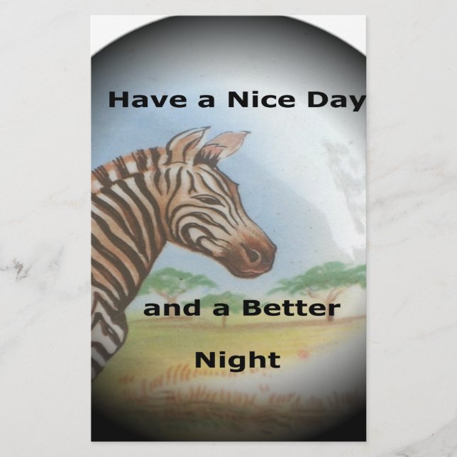 Zebra Porträtt, Amboseli: Savanna-andan Brevpapper (Framsida)