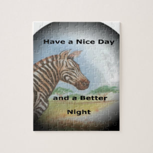 Zebra Porträtt, Amboseli: Savanna-andan Pussel