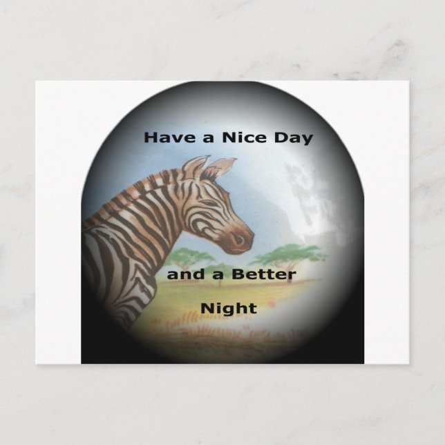 Zebra Porträtt, Amboseli: Savanna-andan Vykort (Framsida)