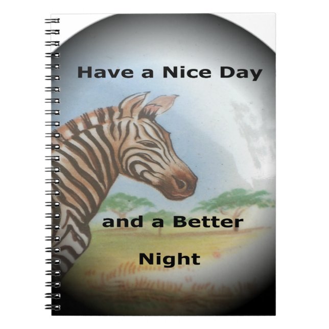 Zebra Porträtt, Amboseli: Savannens anda Anteckningsbok (Framsidan)