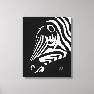 Zebra Porträtt Kanvastryck