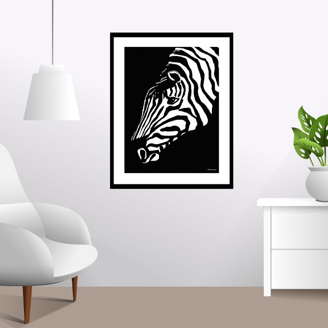 Zebra Porträtt Poster Art (Skapare uppladdad)