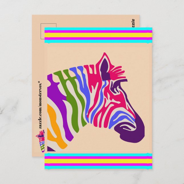 Zebra Postcard Vykort (Fram/baksida)