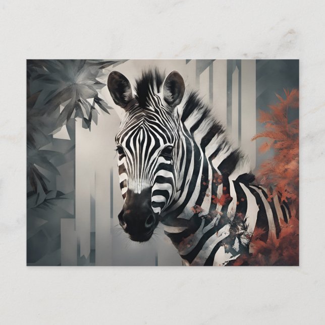 Zebra Postcard Vykort (Framsida)