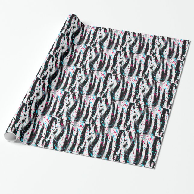 Zebra Presentpapper (Utrullad)