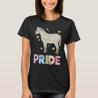 Zebra Pride Regnbåge Djur LGBTQIA Män Kvinnor Flic T Shirt