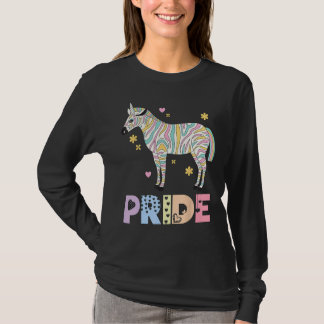 Zebra Pride Regnbåge Djur LGBTQIA Män Kvinnor Flic T Shirt