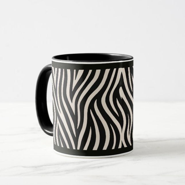 "ZEBRA PRINT" - 11 OZ. COFFEE MUG MUGG (Framsida vänster)