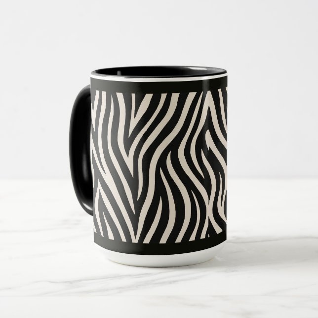 "ZEBRA PRINT" - 15 OZ. COFFEE MUG MUGG (Framsida vänster)
