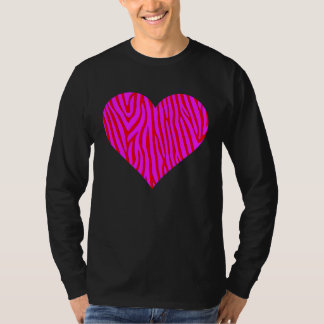 Zebra Print Heart Love Graphic Cute Valentines Day T Shirt