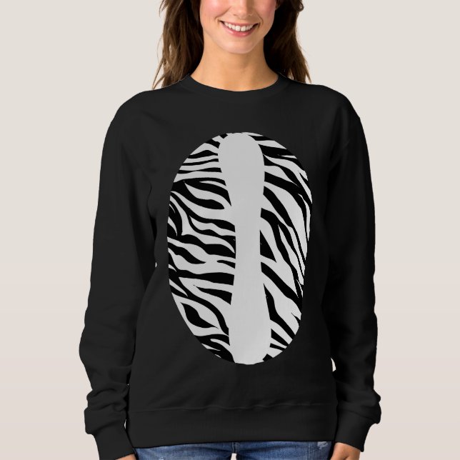Zebra Print Jungle Theme Party Zoo Animal Hallowee T Shirt (Framsida)