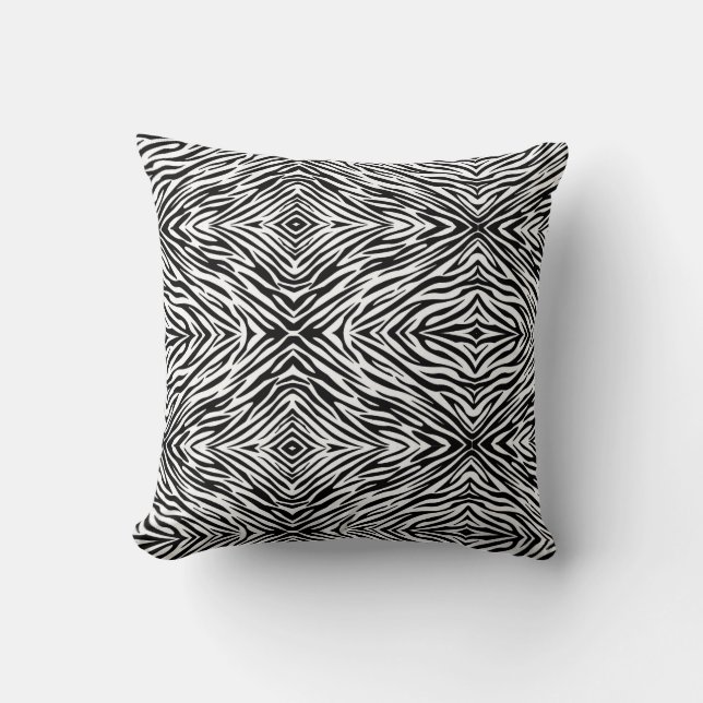 Zebra Print Throw Pillow Kudde (Framsida)