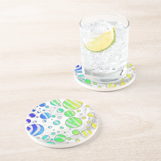 Zebra Rainbow och White Print Underlägg Sandsten (Sidan)