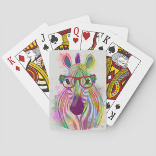 Zebra Rainbow Stänk Casinokort
