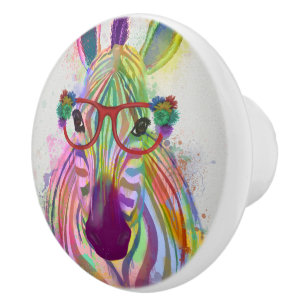 Zebra Rainbow Stänk Knopp