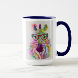 Zebra Rainbow Stänk Mugg