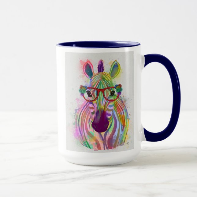 Zebra Rainbow Stänk Mugg (Höger)