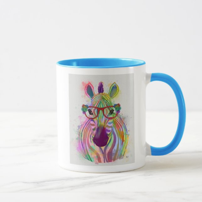 Zebra Rainbow Stänk Mugg (Höger)