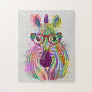 Zebra Rainbow Stänk Pussel