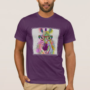 Zebra Rainbow Stänk T Shirt