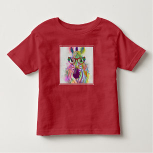 Zebra Rainbow Stänk T Shirt