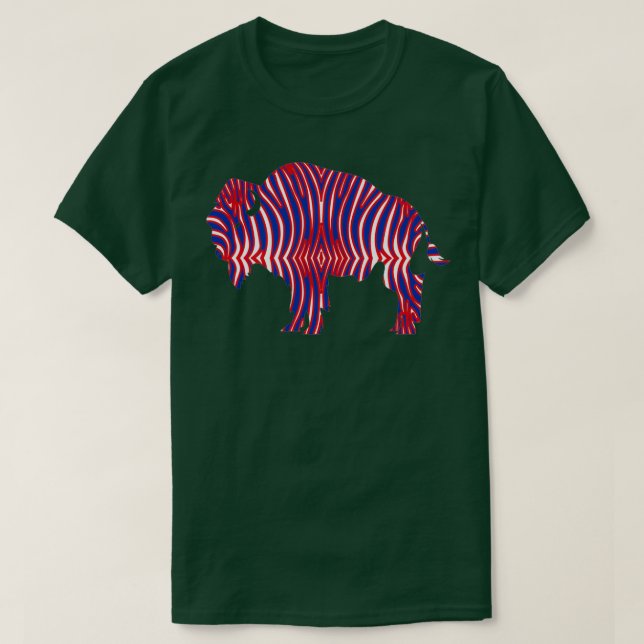 Zebra rand Buffalo New York Bison T Shirt (Design framsida)