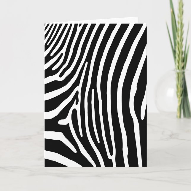 Zebra Rand-kort (svartvitt) Kort (Framsida)