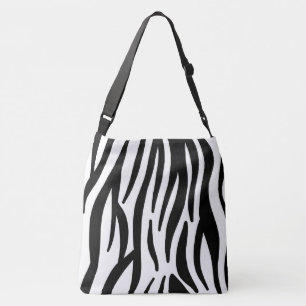 Zebra rand mönster axelväska