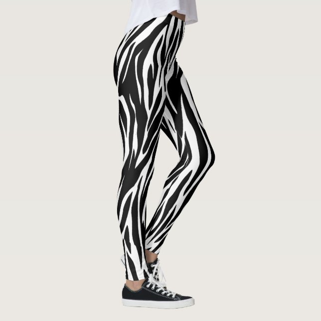 Zebra rand mönster leggings (Höger)