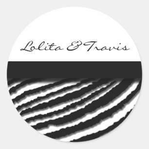 Zebra Rand Stickers Runt Klistermärke