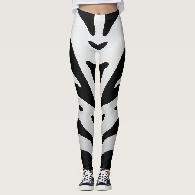 ZEBRA RÄNDER ABSTRAKT LEGGINGS (Framsida)