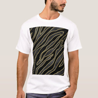 Zebra ränder: Abstrakt, monokrom, sömlös. T Shirt