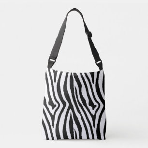 Zebra ränder Black & White Snyggt - djurutskrift Axelväska