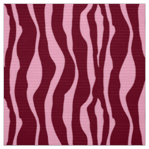 Zebra ränder - Burgundi och Rosa Tyg