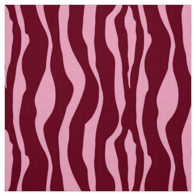 Zebra ränder - Burgundi och Rosa Tyg (Provkarta)